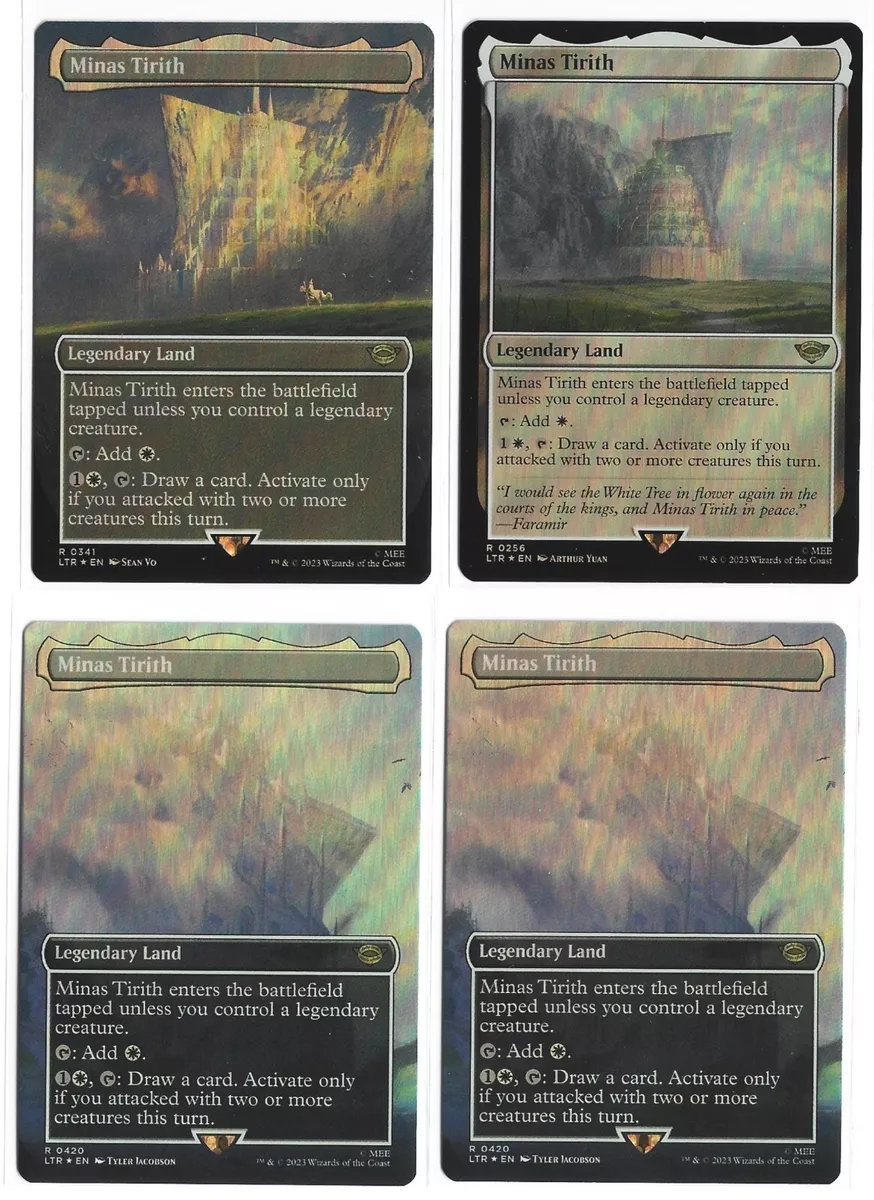 MTG 4x Minas Tirith FOIL Borderless Lot #256/341/420 - Lord of the Rings  LOTR NM