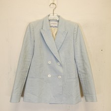 Claudie Pierlot Blazer 38 Linen Blue Summer Jacket Small Breasted Light $699