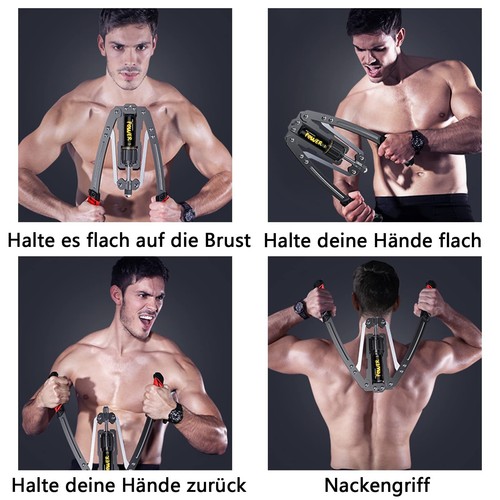 200kg Armtrainer Muskeln Expander Twister Brust Rücken Muskelaufbau Einstellbar - Bild 11 von 20