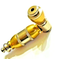 3" Metal Tobacco Smoking Chamber Pipe Solid Brass & Nickel Plated Brass