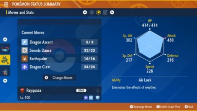 Shiny 6IV XXXL EV Trained Rayquaza Tera Raid Build For Pokemon Scarlet/Violet Nintendo Switch