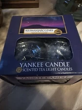 YANKEE CANDLE KILIMANJARO STARS 12 TEALIGHTS Boxed New VHTF