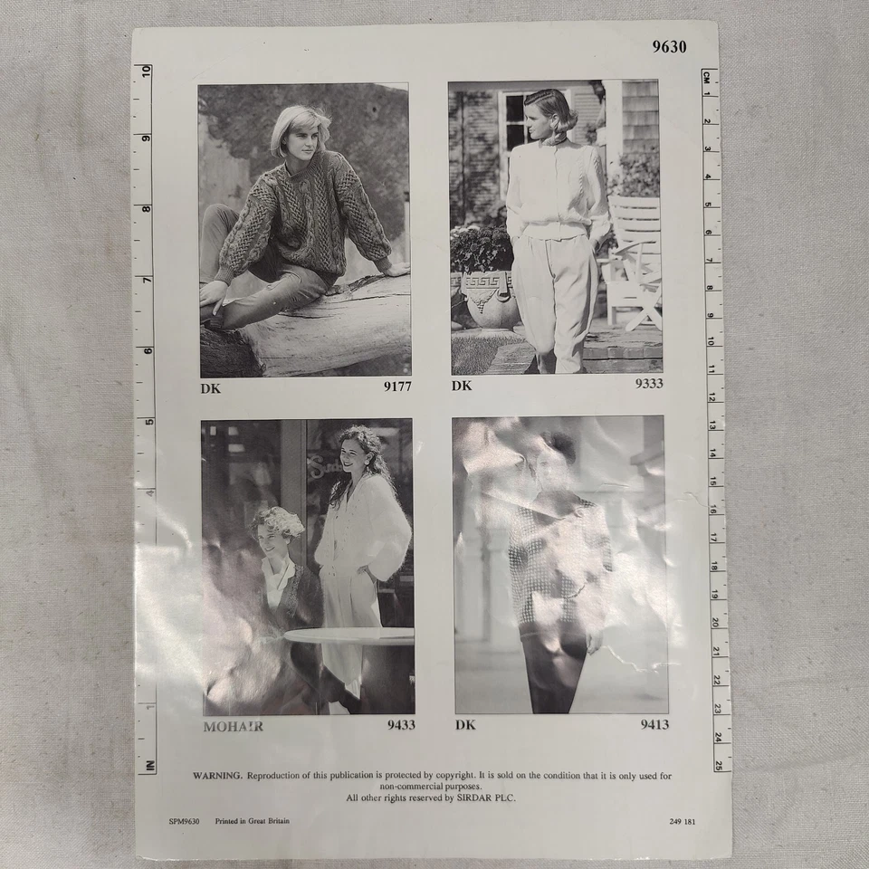 Women's Chunky Sweaters By Sirdar - Yarn Knitting Leaflet 9630 - Image 2 of 4