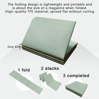 4mm Tpe Folding And Portable Yoga Mat With Dual-Sided Non-Slip Surface! DE
