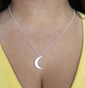 waning crescent moon necklace