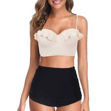 NEW Women's High Waist Bikini Set Two Piece Bathing Suit Swimsuit Tankini 4XL