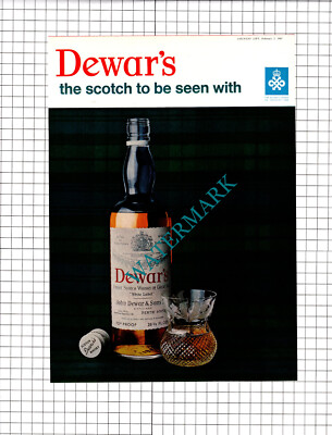 Dewar's Scotch Whisky Werbung - 1967 Steckling / Druck
