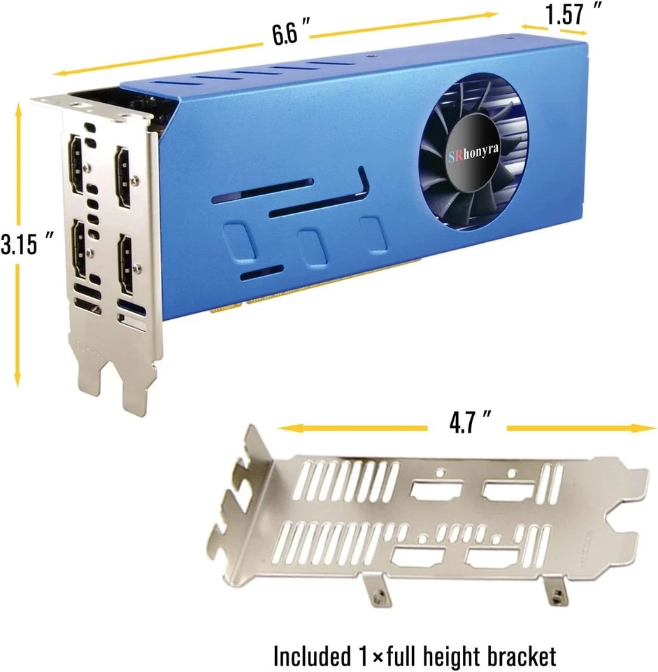 Placa de vídeo SRhonyra GTX 750 Ti 4GB GDDR5 4 HDMI vários monitores - Imagem 4 de 4
