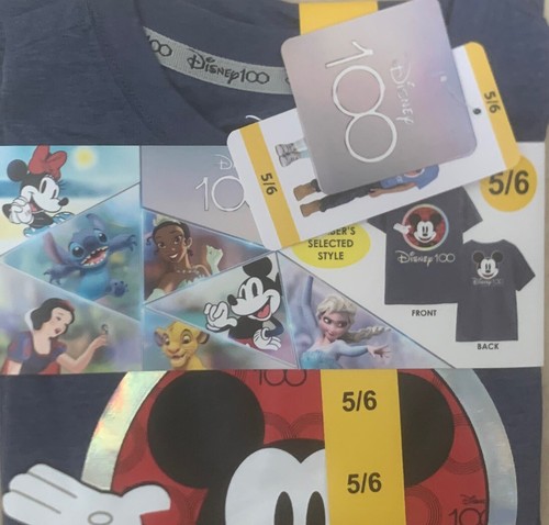 NWT Disney Mickey Mouse 100th Anniversary kids unisex short sleeve shirt - 5/6 - Picture 5 of 5