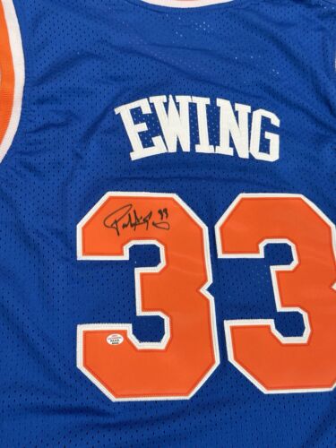 Patrick Ewing Signed New York Knicks Pro Style Basketball Jersey COA - Picture 4 of 7