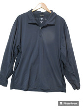 Sz XL Nike Golf Dri-Fit 1/4 Zip Long Sleeve Shirt Pullover Midnight Blue Poly