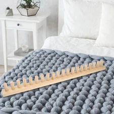 Chunky Yarn Blanket Loom Easy Assembly Home Decor DIY Crafting Hand Knitting