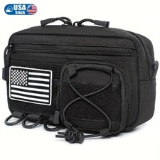 MOLLE Horizontal Admin Pouch with Front Pocket EDC Utility Bag