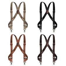 Two Clips Elasticated Braces for Adult Men Suspenders Heavy Duty Formal Wear