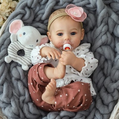 KSBD Reborn Baby 18 inches (L) x 8 (W) x 7 (H), Pinkish-brown