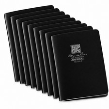 Rite In The Rain Stapled Notebook 791-2 (5 2-packs) Black, 4 5/8"x7" Universal
