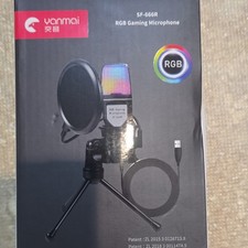 Yanmai SF-666R RGB Gaming Microphone USB Freestanding Black RGB Lighting Color