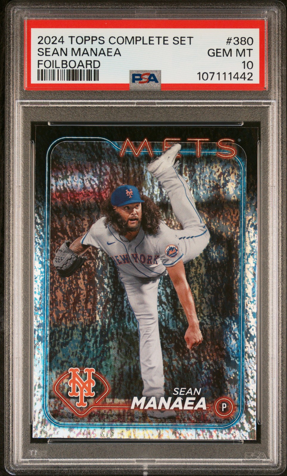 2024 TOPPS COMPLETE SET FOILBOARD #380 SEAN MANAEA 56/265 PSA 10