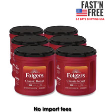 6 pack Folgers Classic Roast Ground Coffee, Medium Roast, 25.9 oz Canister