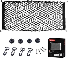 Car Rear Cargo Net, Adjustable Elastic Storage Organizer Net, Trunk Cargo Storag
