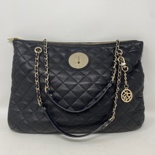 DKNY Black Leather Quilted Shoulder Bag Tote Handbag Baddie It Girl Convertible