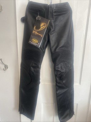 Vanson x Harley $895 WOMEN'S MOTO LEATHER TROUSERS 96343-24CW SIZE 2 NWT BIKER  