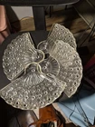 VTG Daisy and Button Fan Plate Set of 4 Anchor Hocking 1960’s