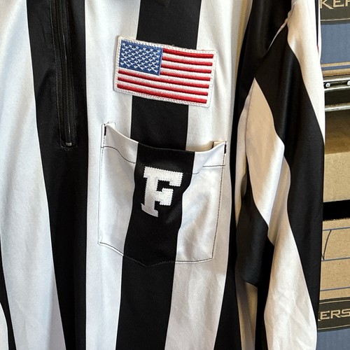 Football official's 2" stripes Honig's long sleeve with USA flag Box 2d - Picture 3 of 6