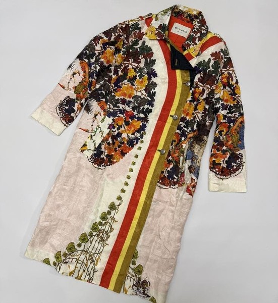 Women Etro Coat Multicolor Cotton 42