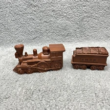 Red Mill MFG Locomotive Train & Car Vintage Handcrafted 1989 & 1991 Made in USA