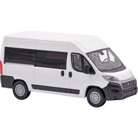 Busch 54650 H0 Fiat Ducato Bus, Weiß H0 + Neu
