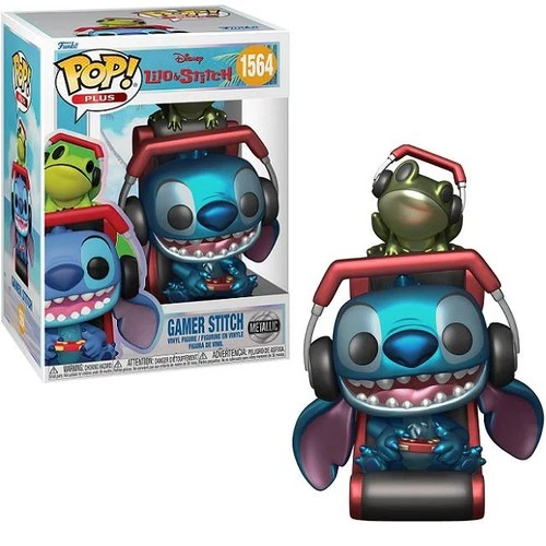 Gamer Stitch #1564 - Lilo & Stitch Funko Pop! Plus [Metallic]