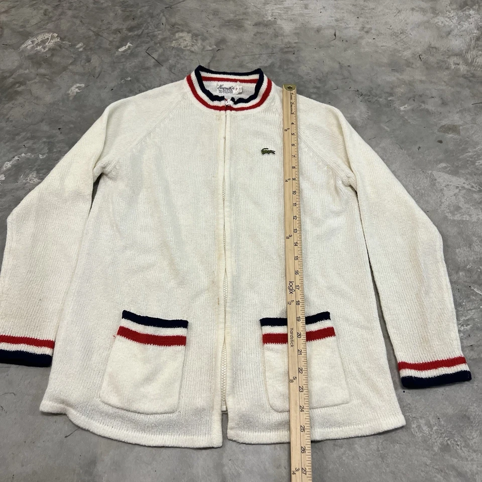 Mujer’s Vintage 60’s-70’s Haymaker Lacoste Cremallera Chaqueta Tenis Preppy Rayas 38 Foto 2 de 4