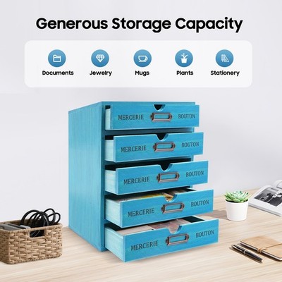 New 5-Tier Drawer Cabinet | Desktop Organizer Box | File Drawer Organizer SALE