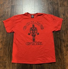 Vintage Golds Gym T Shirt Mens XL Red Venice Beach California Bodybuilding