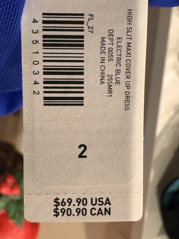 Maxi Vestido Tórrido Vibrante Azul Transparente Natación Cubre 2X Nuevo con Etiquetas Foto 4 de 4