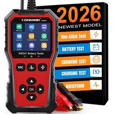 KONNWEI KW341 6V 12V 24V Battery Tester for Car Truck Motorcycle  Automotive Lo