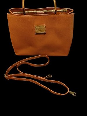 Harry Potter EUC Loungefly Cognac Brown Wand Deathly Hallows Bag Purse