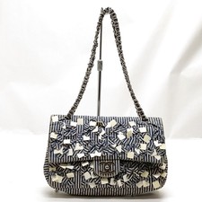 Borsa a mano Chanel blu navy tela 2334756