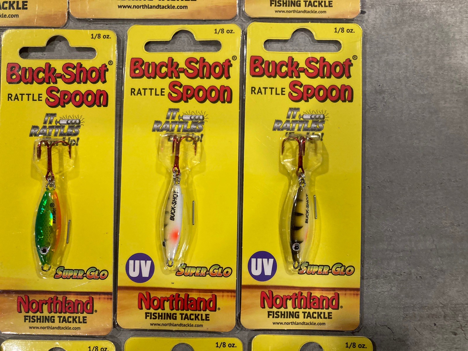 Lot of 44 Northland Buck-Shot Rattle & Glass Spoons - 1/8 oz Size - Mixed Colors - Image 8