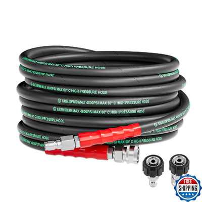 #ad GALELEOPARD 3 8quot; Pressure Washer Hose 25FT 4800PSI with 3 8 Inch Quick Connect $51.85