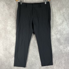 Nili Lotan Pants Womens 4 Black Wool Tapered Dress Trousers Made USA See Desc 