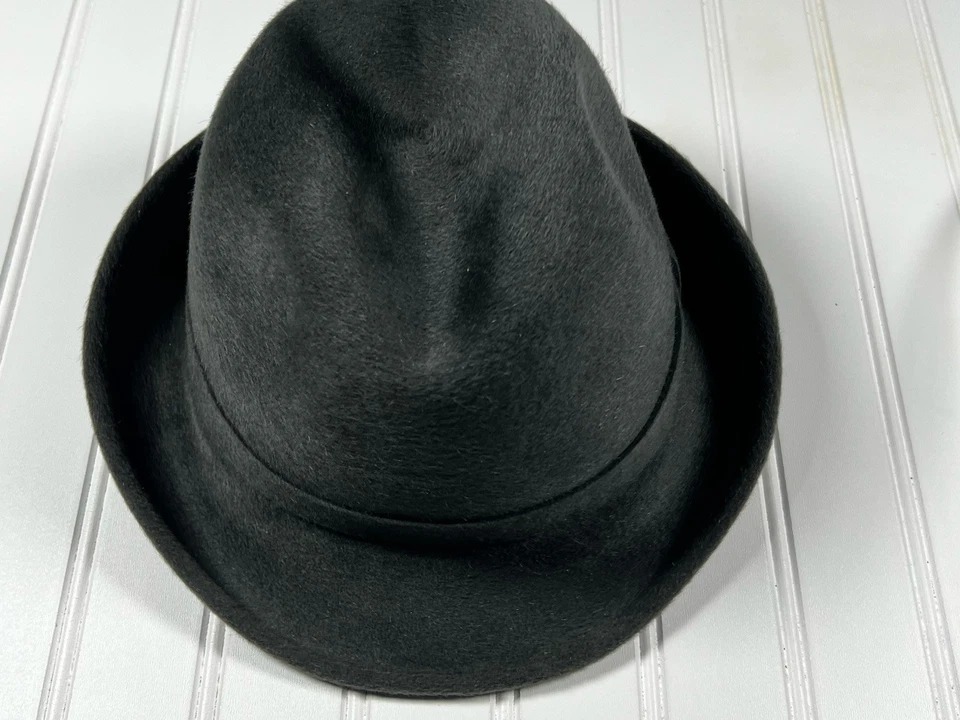 Sombrero Pierre Cardin Flechet Fedora 7 Gris Carbón Fieltro De Colección Francia Foto 2 de 4