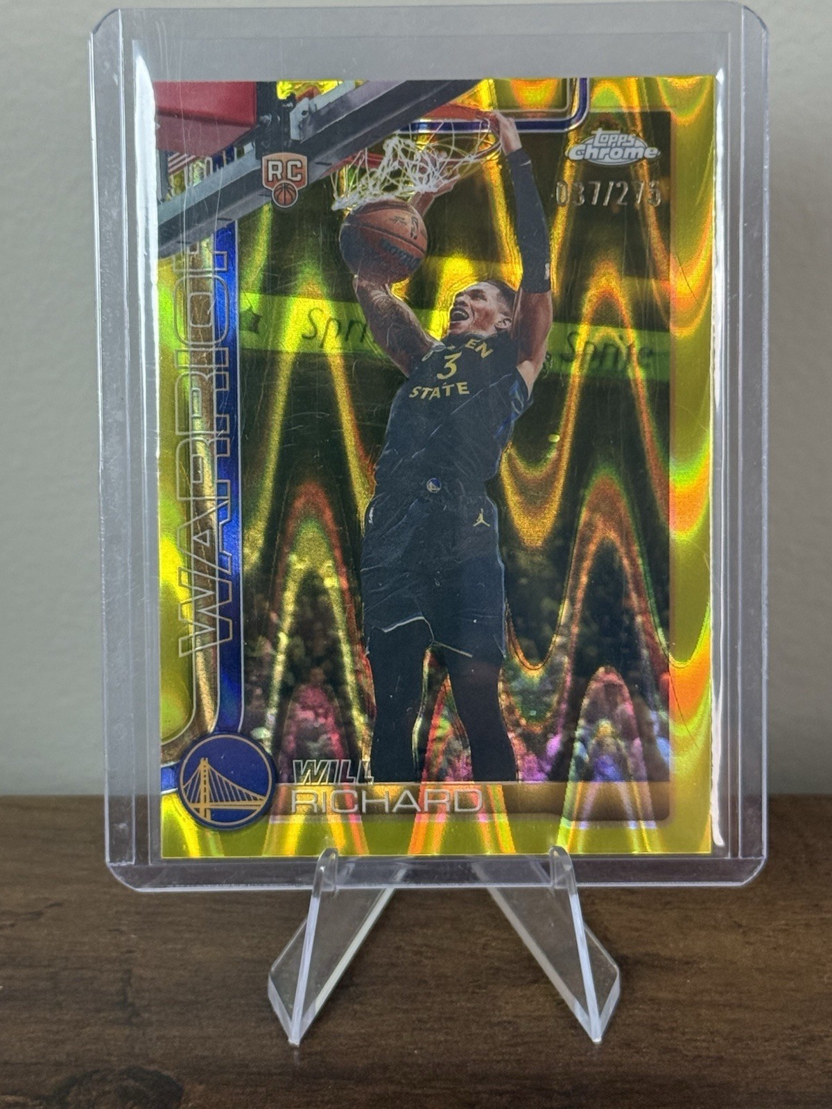 2025-26 Topps Chrome - Will Richard #196 Yellow RayWave Refractor /275 (RC)