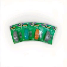 (4) 3M Scotch Pop-Up Handband One Hand Dispenser Refill Pre Cut 75 Tape Strips 