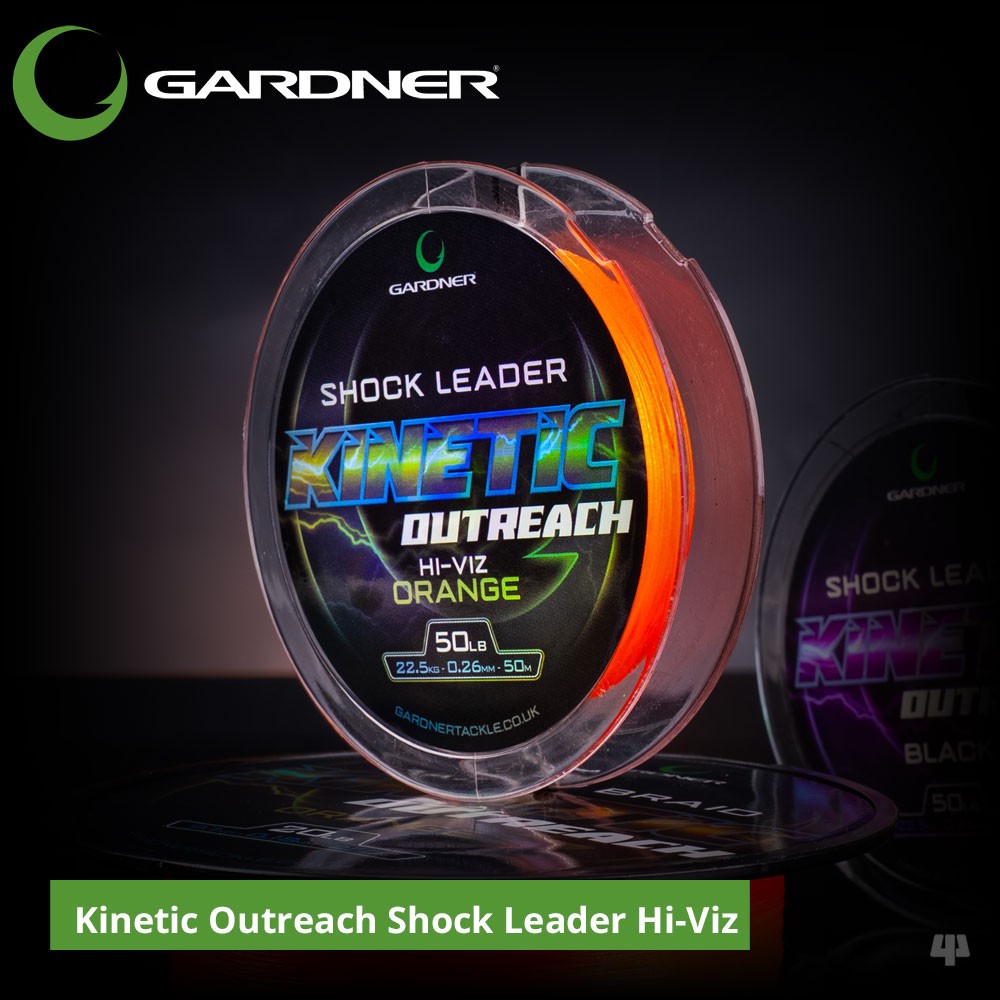Gardner Tackle Kinetic Outreach Shock Leader Hi-Vis - Carp Coarse Fishing Line