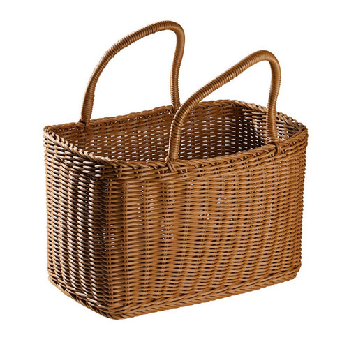 Home Shopping Basket Hand Vegetable Basket Decorative Woven Basket Flower1228
