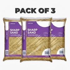 3 x Sharp Sand 25kg Major Bags – Building, Patio Base, Paving, Landscaping & Mix