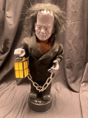 Vintage Telco Frankenstein Monster &Box Lights Up And Sound Motionette Halloween