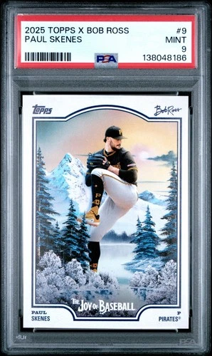 Paul Skenes 2025 Topps X Bob Ross The Joy of Baseball PSA 9 Pittsburgh Pirates